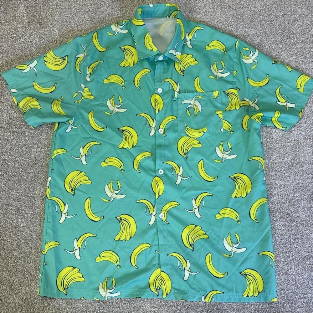 Havana Banana Hawaiian Surf Button Shirt Men's Small